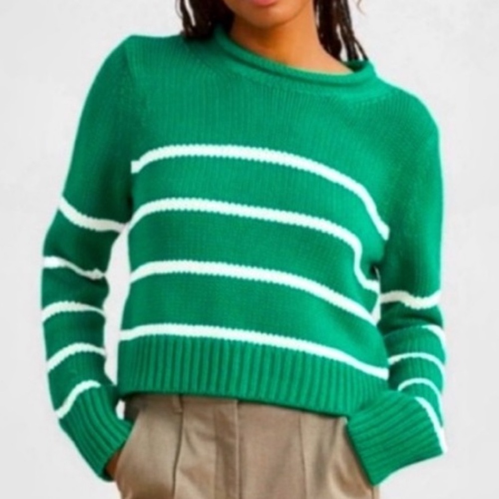 La Ligne Mini Marina Roll Neck Green Sweater